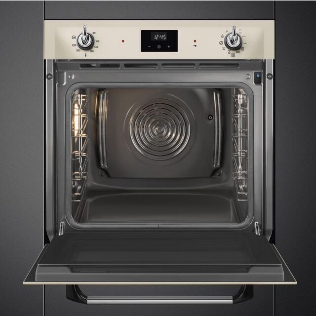 Smeg SOP6900TP 60cm Victoria Pyrolytic Single Oven, Cream