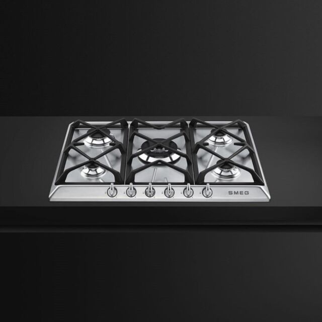 Smeg SR975XGH 69cm Victoria Gas Hob, Stainless Steel