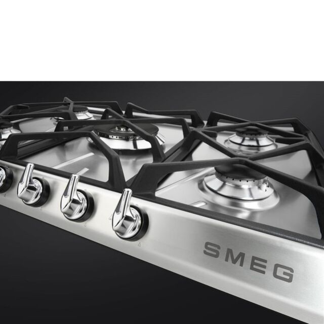 Smeg SR975XGH 69cm Victoria Gas Hob, Stainless Steel
