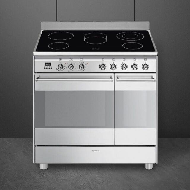 Smeg SUK92CMX9 90cm Concert Electric Range Cooker, Stainless Steel