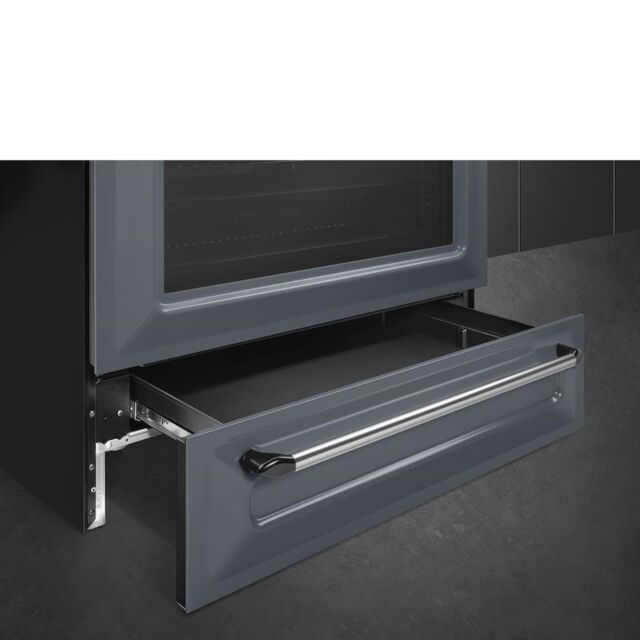 Smeg TR90GR2 90cm Victoria Dual Fuel Range Cooker, Grey