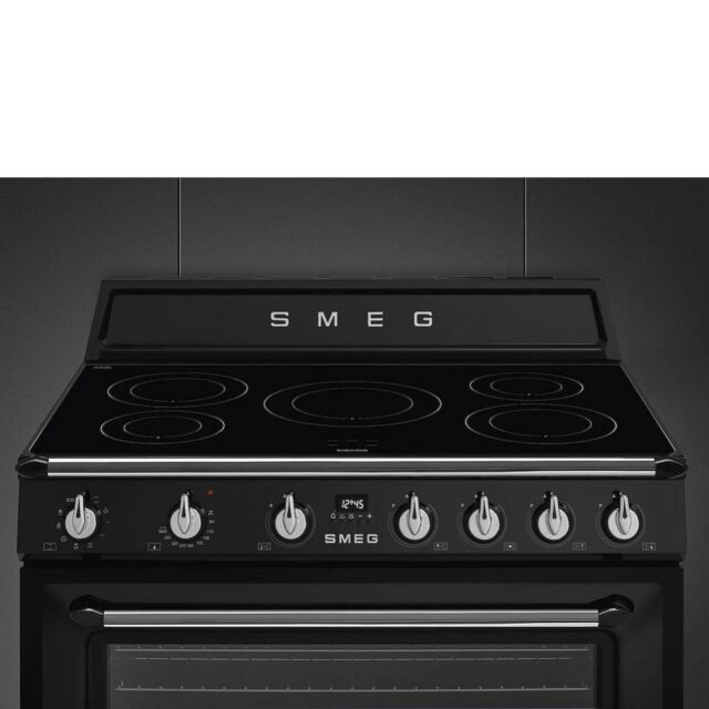 Smeg TR90IBL2 90cm Victoria Electric Range Cooker, Black