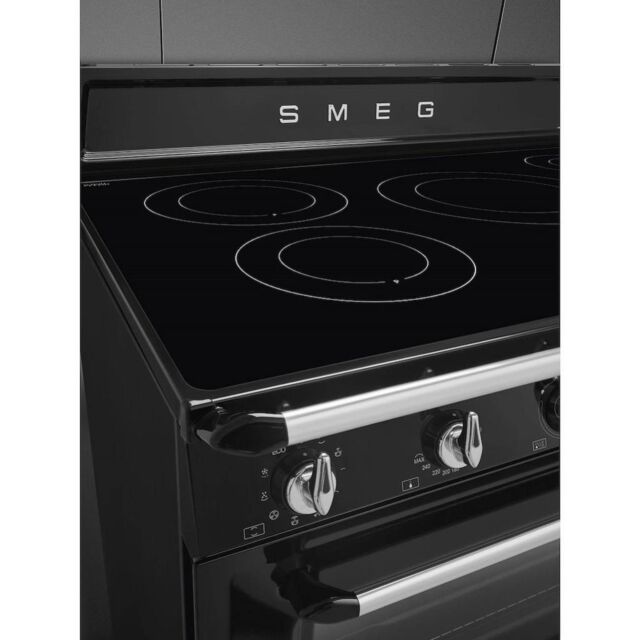 Smeg TR90IBL2 90cm Victoria Electric Range Cooker, Black
