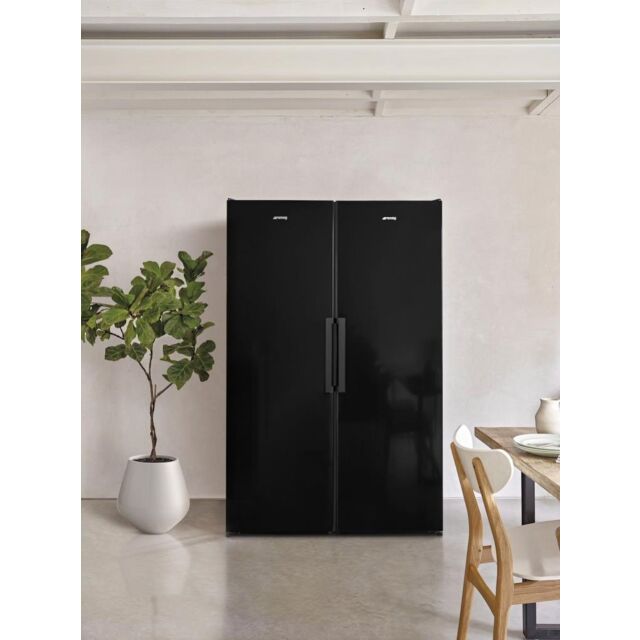Smeg UKFS18EV2HB 60cm Freestanding Larder Fridge, Black