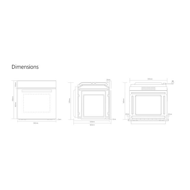 Caple C2403GM Electric Pyrolytic Single Oven