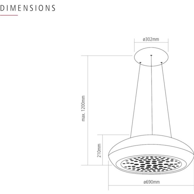 Caple CR700 Island chimney Hood