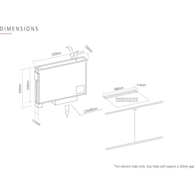 Caple DD522BK Downdraft Hood