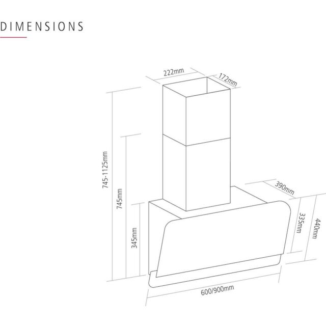Caple OM900 Chimney Hood