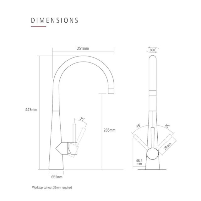 Caple RID/GD Dual Lever Mixer Tap