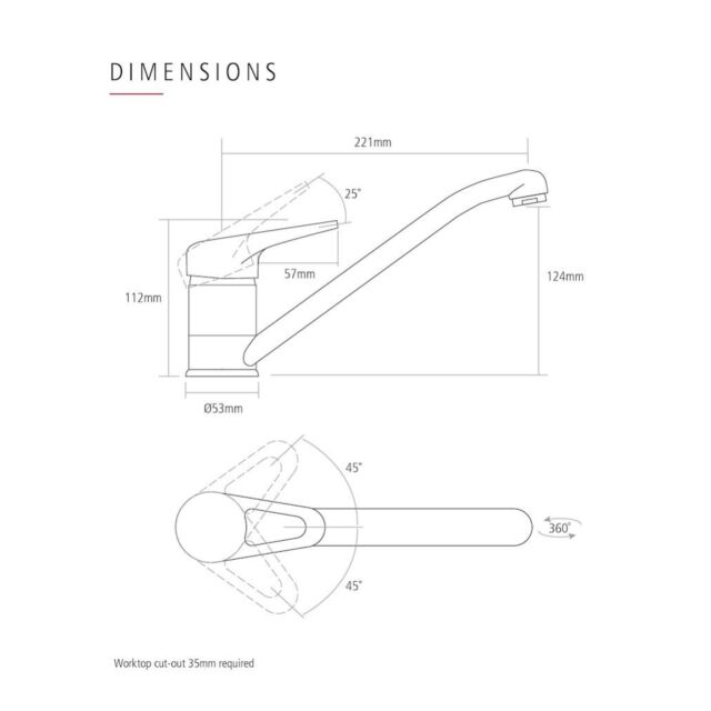Caple SLD2/CH Single Lever tap Deluxe Single Lever tap