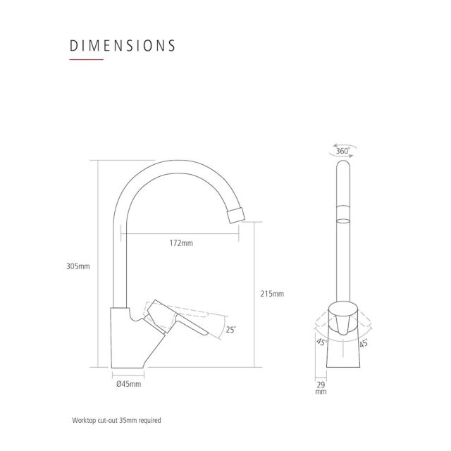 Caple SWA/CH Swanson Single Lever tap