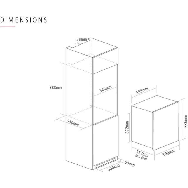 Caple WC6511 In-Column Dual Zone Wine Cabinet