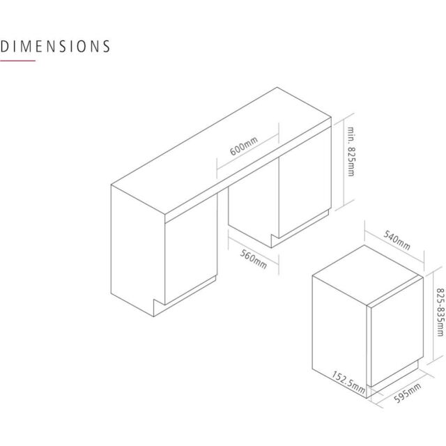 Caple WDI3301 Fully Integrated Electronic Condenser Washer Dryer