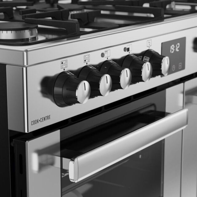 Belling RCA COOKCENTRE 90DF 90cm Dual Fuel Range Cooker - Stainless Steel