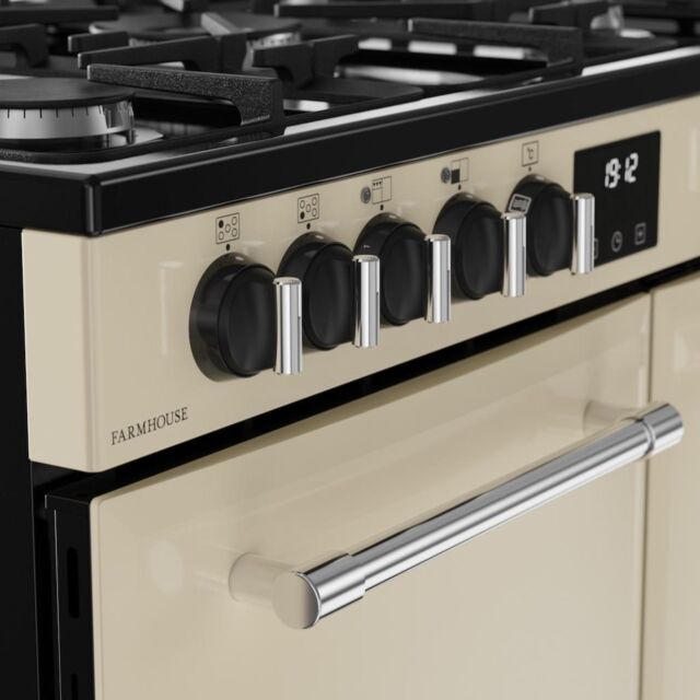 Belling RCA FARMHOUSE 90DF 90cm Dual Fuel Range Cooker - Cream