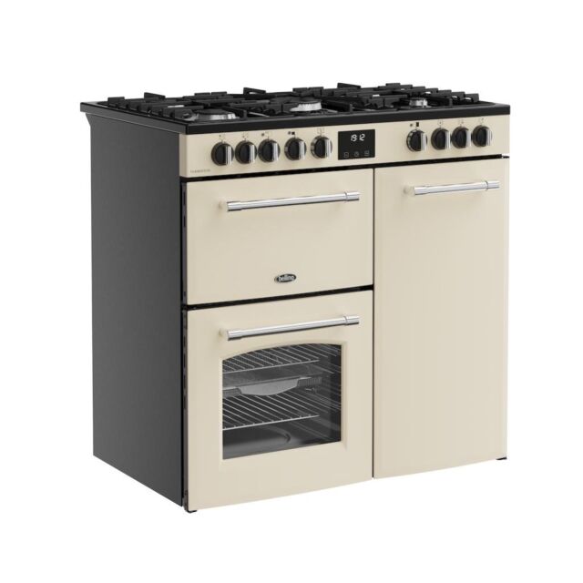 Belling RCA FARMHOUSE 90DF 90cm Dual Fuel Range Cooker - Cream