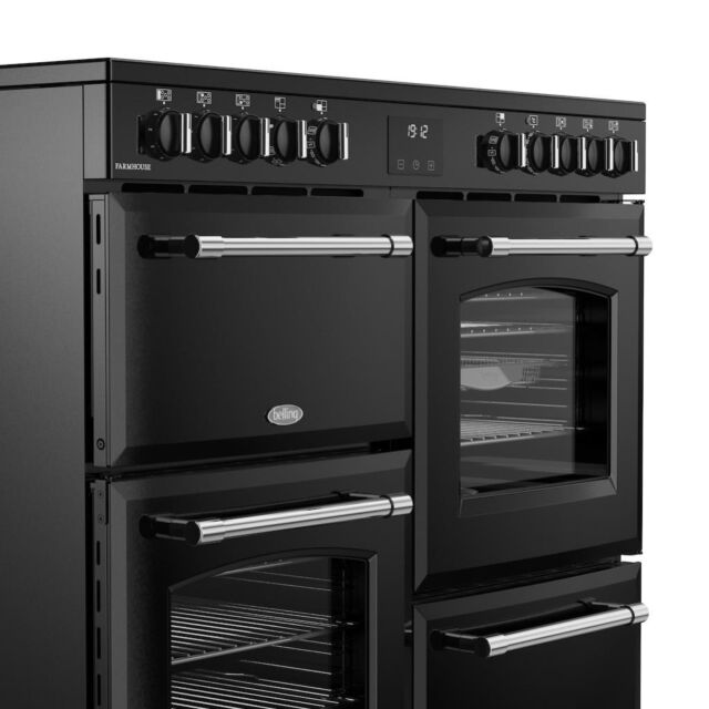 Belling RCA FARMHOUSE 100E 100cm Electric Ceramic Range Cooker - Black