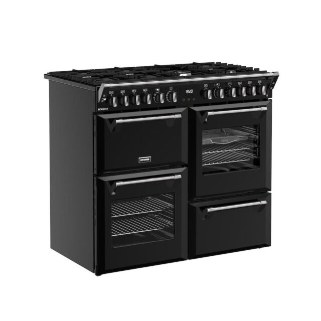 Stoves RCA RICH 100DF 100cm Richmond Dual Fuel Range Cooker - Black