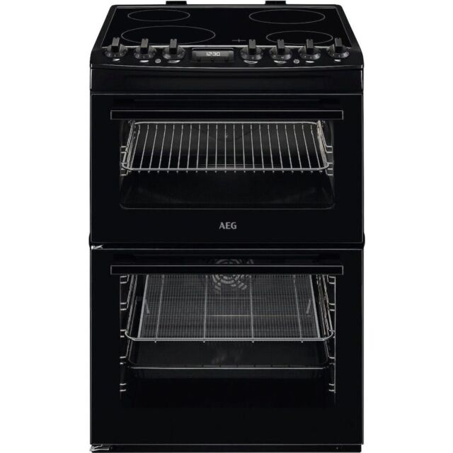 AEG CCX6740ACB Ceramic Electric Cooker with Double Oven