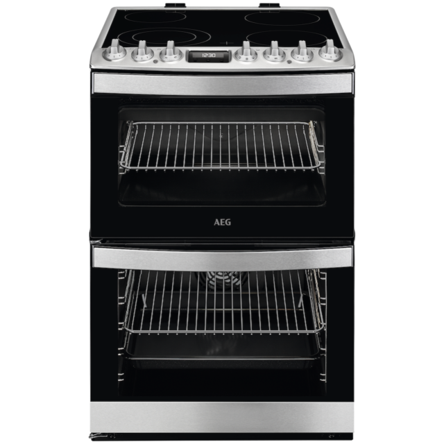 AEG CCB6741ACM Ceramic Electric Cooker with Double Oven