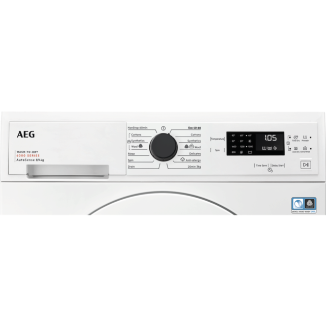 AEG LWX60846B 6000 Series 8kg/4kg Washer Dryer