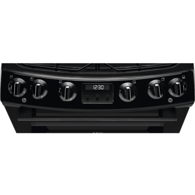 AEG CKX6540ACB Dual Fuel Cooker with Double Oven - Black