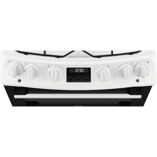 AEG CKX6540ACW Dual Fuel Cooker with Double Oven - White