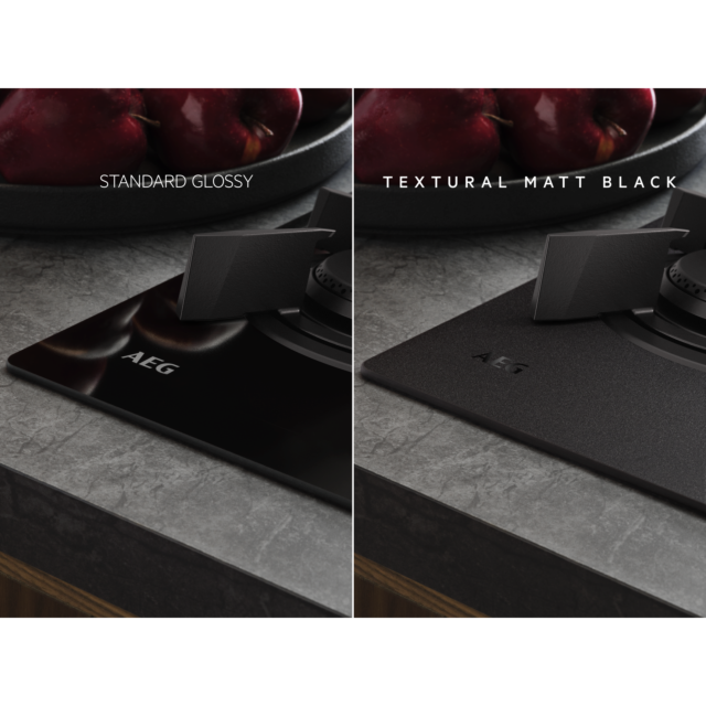 AEG HKB95341NL 90cm Gas on Glass Hob - Matt Black