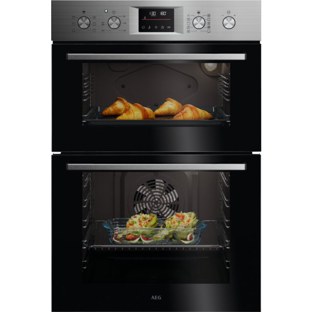 AEG OU5CP40M Built-In Electric Double Oven - Stainless Steel