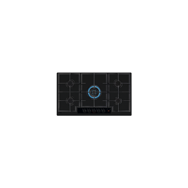 AEG HKB95341NL 90cm Gas on Glass Hob - Matt Black