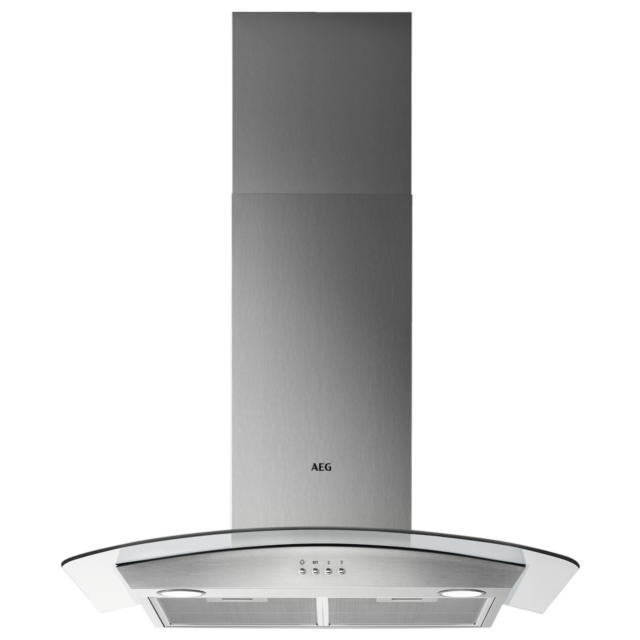 AEG DTX3840M 80cm Stainless Steel Curved Glass Chimney Hood