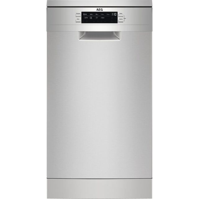 AEG FFB73527ZM 7000 GlassCare Freestanding Slimline Dishwasher with AirDry Technology + 10 Place Place Settings