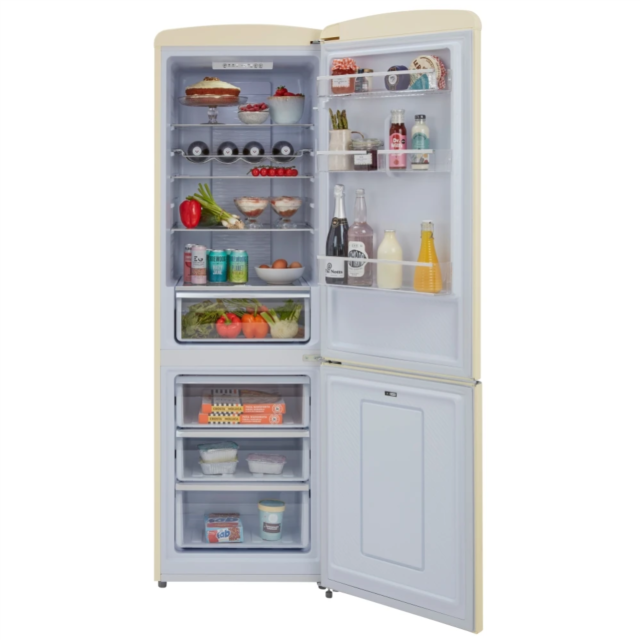 CDA Florence Barley Retro 60cm Freestanding Frost Free 60/40 Fridge Freezer