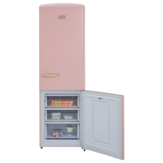 CDA Florence Tea Rose Retro 60cm Freestanding Frost Free 60/40 Fridge Freezer