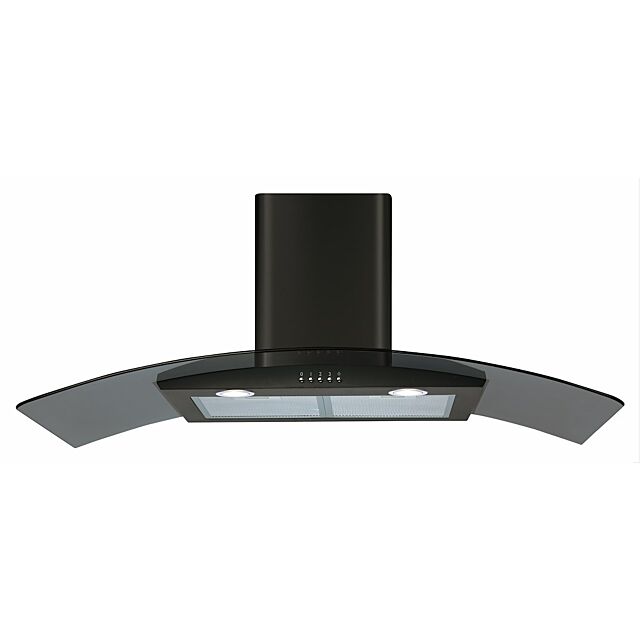 CDA ECP102BL 100cm Curved Glass Extractor