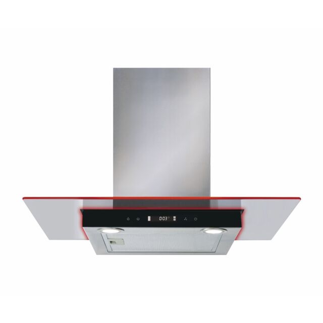 CDA EKN70SS 70cm Flat Glass Extractor with Edge Ligthing