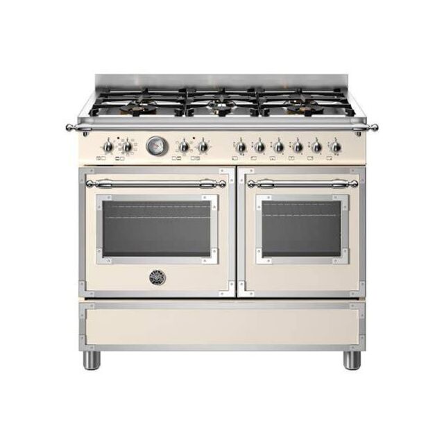 Bertazzoni HER106L2EAVT2 Heritage 100cm Range Cooker Twin Oven Dual Fuel Ivory