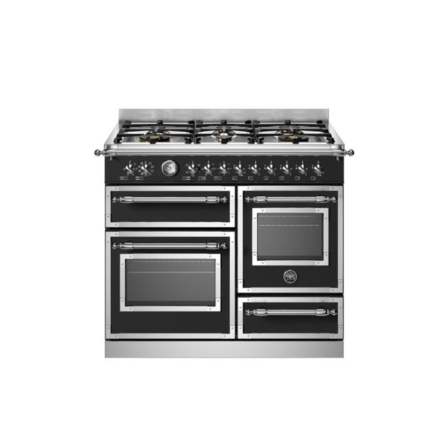Bertazzoni HER106L3ENET2 Heritage 100cm Range Cooker XG Oven Dual Fuel Matt Black