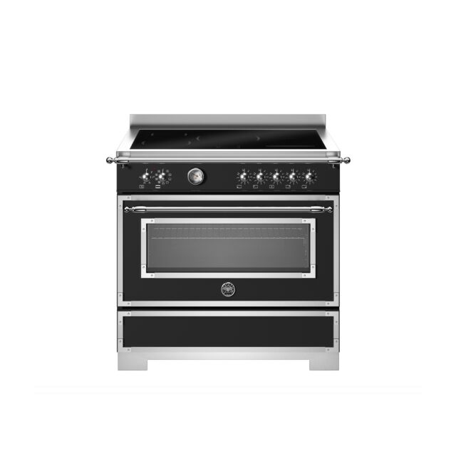 Bertazzoni HER95I1ENET2 Heritage 90cm Range Cooker Single Oven Induction Matt Black