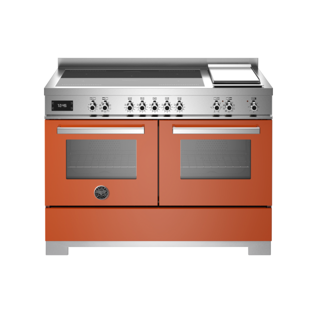 Bertazzoni PRO125I2EART2 Professional 120cm Range Cooker Twin Oven Induction Gloss Orange