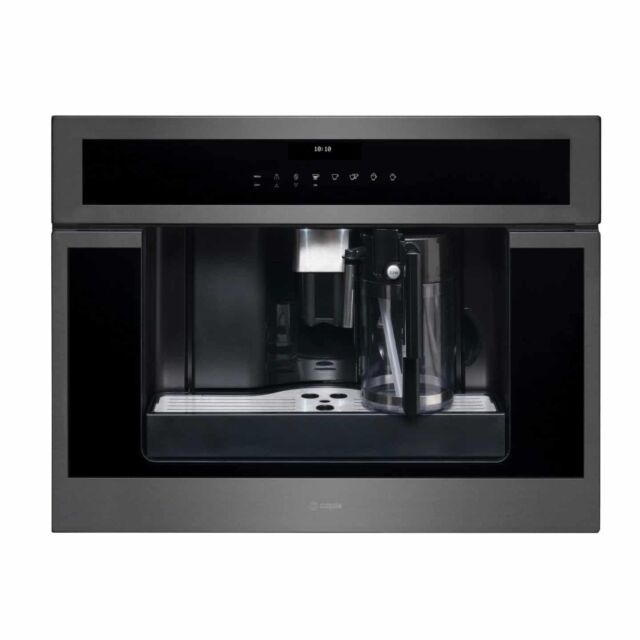 Caple CM465GM built-in, fully automatic, water tank, bean grinder, milk jug, touch control, gunmetal