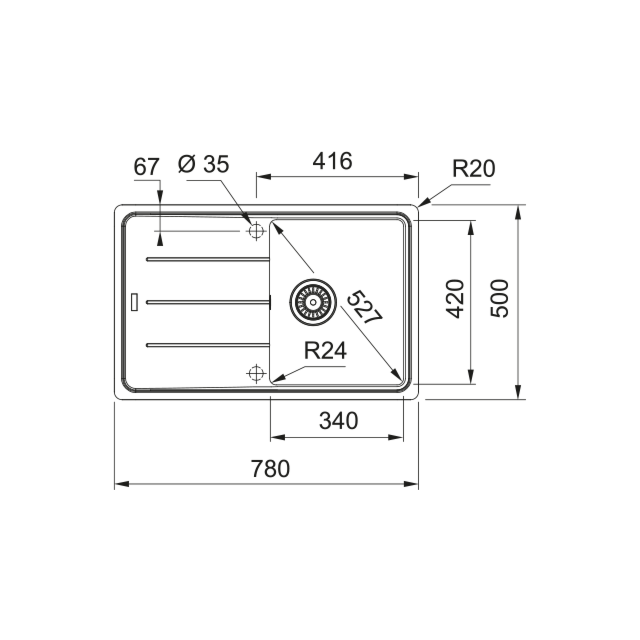 FRANKE 114.0253.155 BFG 611 780