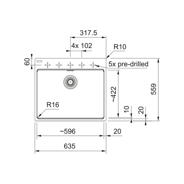 FRANKE 114.0729.484 MRG 610-60 CARE
