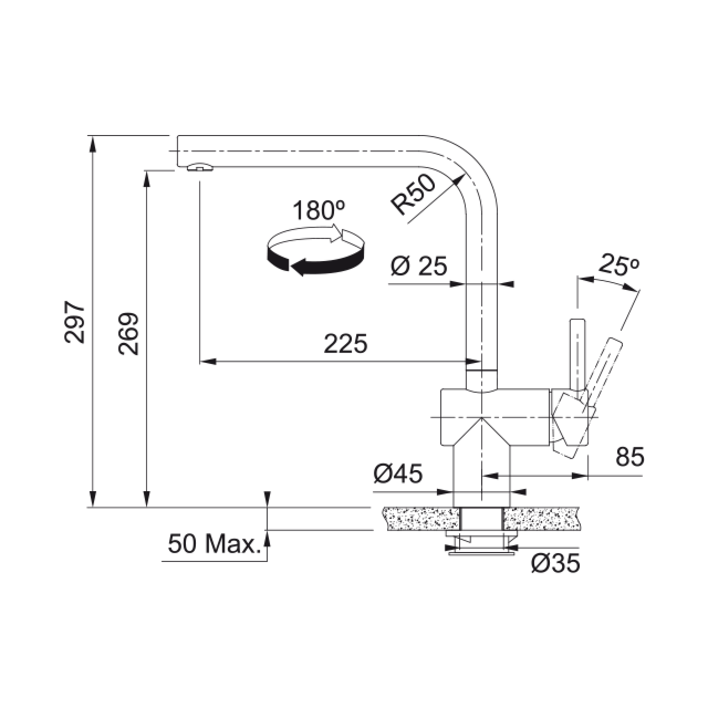 FRANKE 115.0638.841 Atlas Neo Pull-Out Nozzle