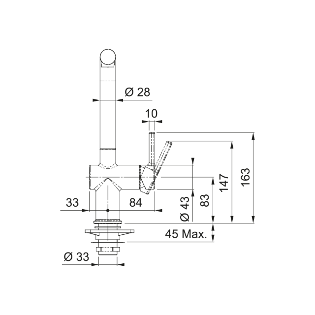 FRANKE 115.0653.382 Active L Spout Dual Spray Pull Out Tap