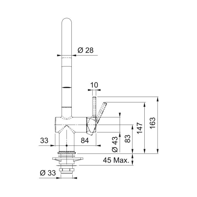 FRANKE 115.0653.404 Active J Spout Dual Spray Pull Down Tap