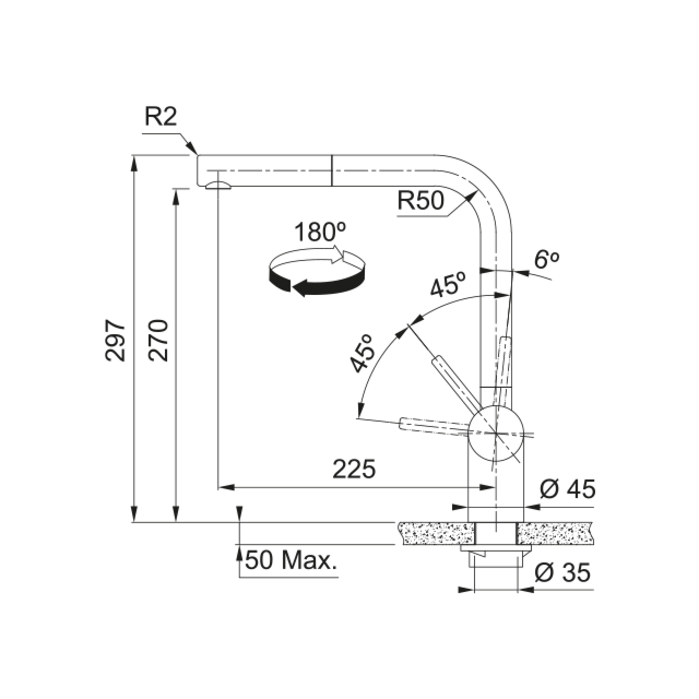 FRANKE 115.0689.090 Atlas Neo Pull-Out Nozzle