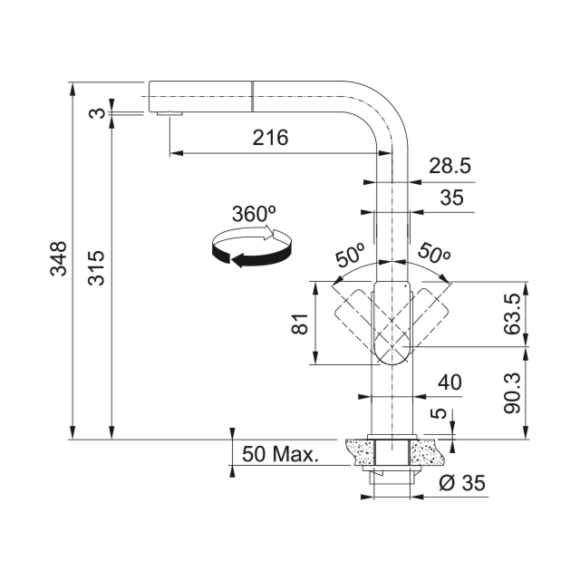 FRANKE 115.0689.097 Mythos Pro
