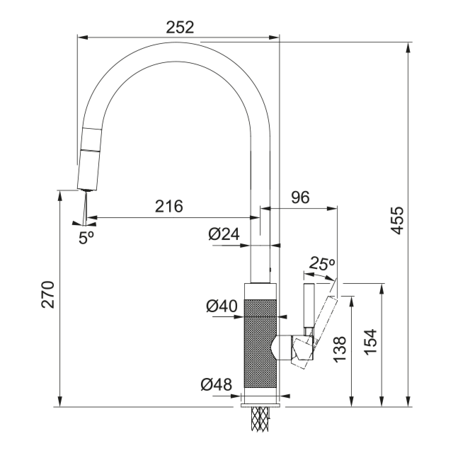 FRANKE 115.0692.199 Tessuto Pull-Out Nozzle
