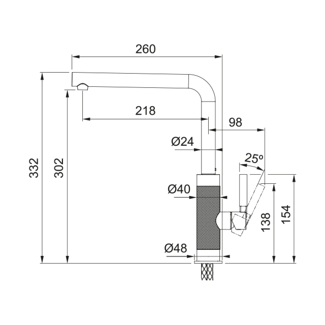 FRANKE 115.0711.940 Tessuto L-Spout
